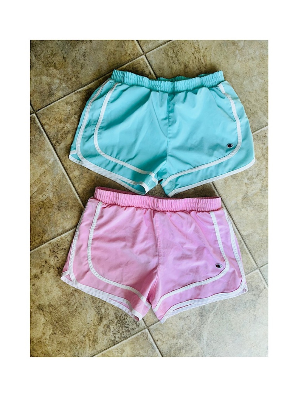 Champion Athletic Shorts -Blue and Pink Pair two pairs like new Girls XL
